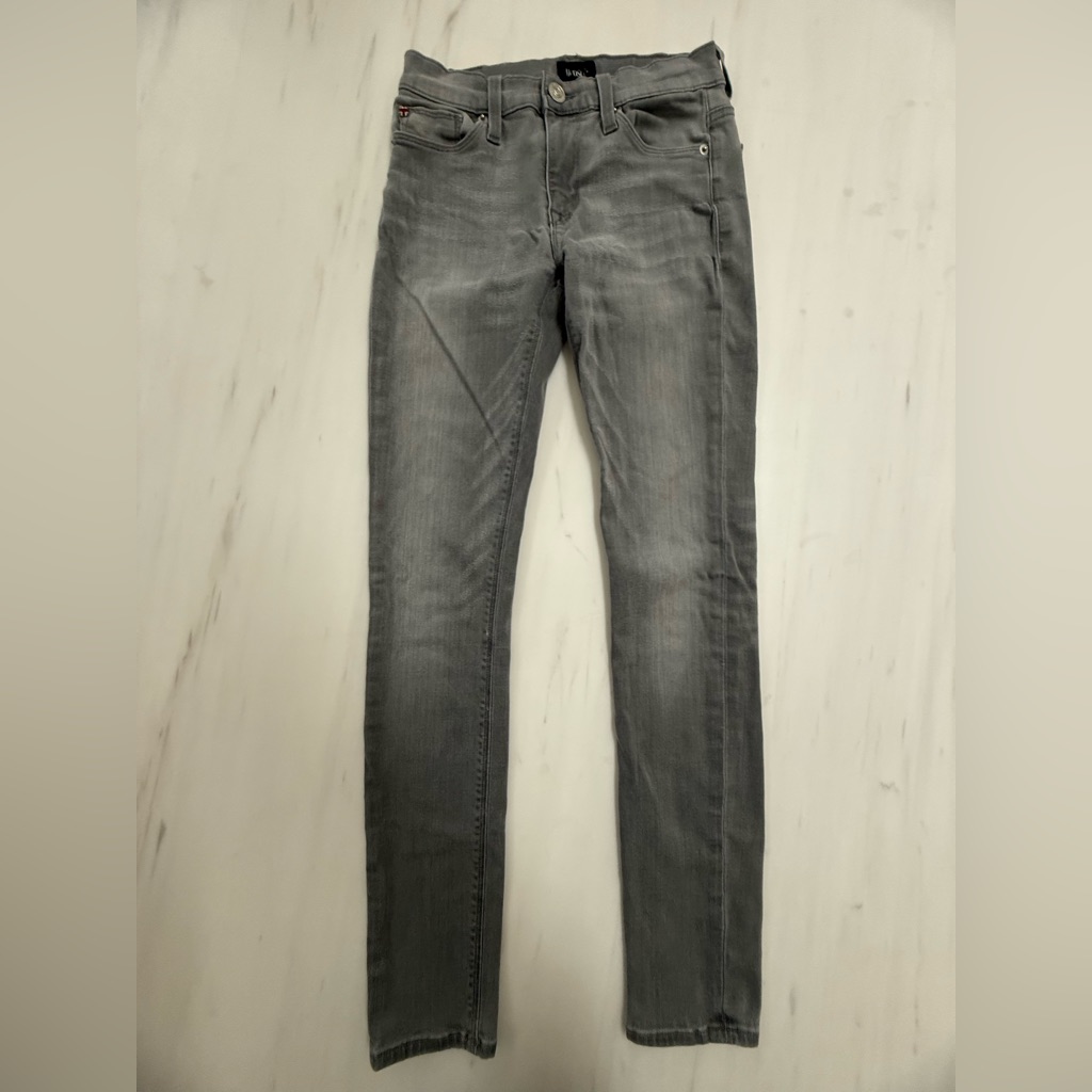 Hudson Jeans Women's Charcoal Gray Distressed Skinny Jeans Size 24